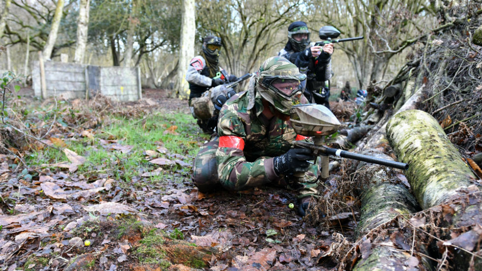 walk on paintballers in wood