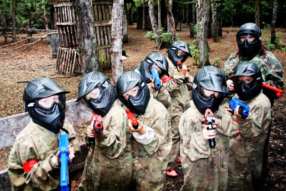 kids mini paintballing